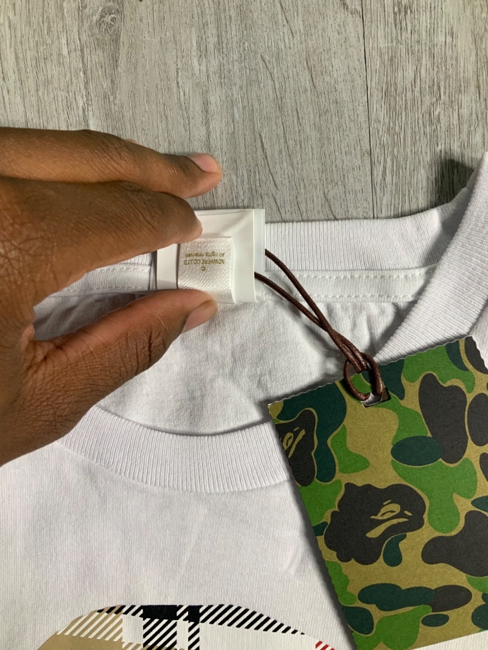 *NEW* White Burburry Bathing Ape Tee Sizes S, M,L,XL 100% Authentic - Picture 5 of 7